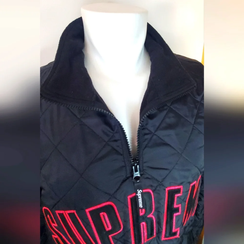 🔥HostPick🔥SUPREME Men's size M Micro down half zip pullover black jacket - Picture 7 of 15